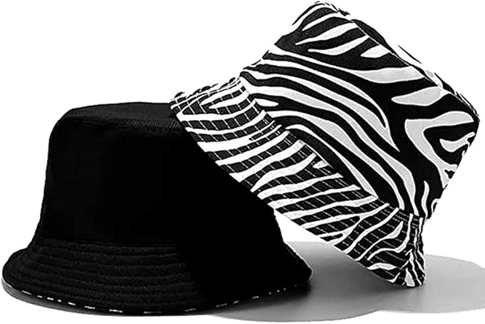 Malaxlx Unisex Bucket Hat Beach Sun Hat Aesthetic Fishing Hat for Men Women Teens, Reversible Double-Side-Wear