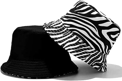 Malaxlx Unisex Bucket Hat Beach Sun Hat Aesthetic Fishing Hat for Men Women Teens, Reversible Double-Side-Wear