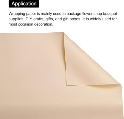 MECCANIXITY 20 Pcs Flower Wrapping Paper 22.8x22.8 Inch Waterproof Florists Wrapping Paper for Florist Bouquet Supplies, DIY Crafts, Gift/Gift Box Packaging Light Gray