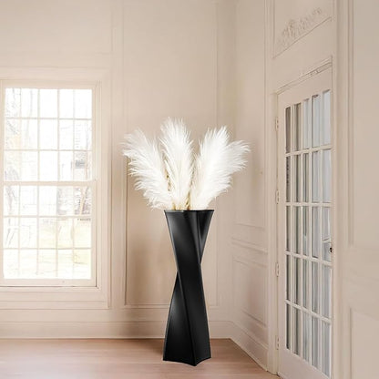 Black Tall Floor Vase 27.5in Resin Black Heart Shaped Vases Perfect for Dry or Faux Flowers Entryway Large Decorative Standing Vase for Living Room Home Corner Indoor Office