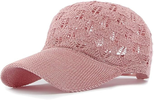 FASHIXD Knit Mesh Baseball Cap for Women - Breathable Summer Trucker Hat