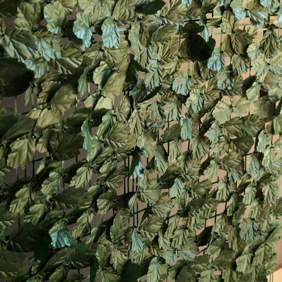Efavormart 12 Pack Dark Green Artificial Ivy Privacy Screen Fence Wall Panel, Faux Leaf Hedge Greenery Garden Decor - 32 Sq. ft.