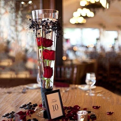 Efavormart 12pcs/Set 20" Tall Trumpet Heavy Duty Glass Centerpiece Vase for Wedding Party Banquet Events Centerpiece Decoration