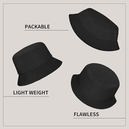 Rosoz 1 & 2 Pack Bucket Hat for Women Men Summer Travel Beach Sun Hat Outdoor Cap Unisex Bucket Hats
