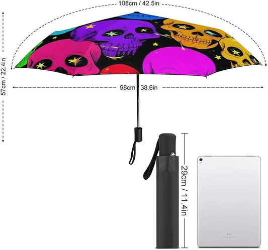 3 Fold Car Umbrella Folding Portable Automatic Umbrella Sunny Rain Sunscreen