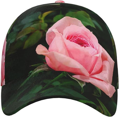 Rose Snapback Cap Womens Baseball Hats Flower Floral Sun Cap Women's Baseball Caps Cute Hats