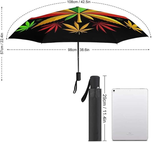 Fashion 3 Fold Sunny Rain Sunscreen Umbrella Portable Automatic Umbrella