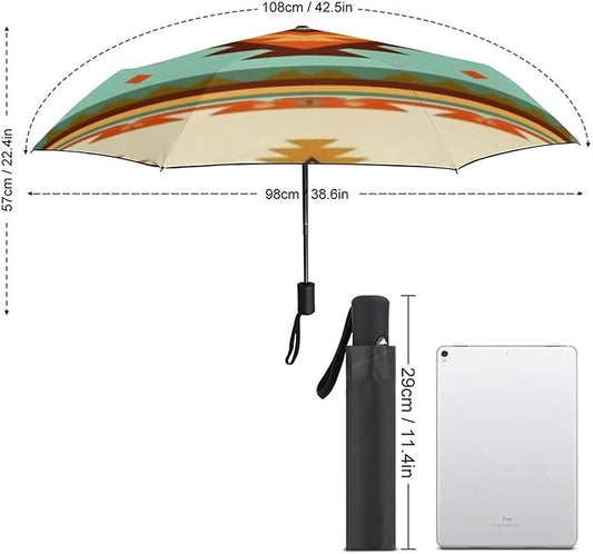 3 Fold Car Umbrella Folding Portable Automatic Umbrella Sunny Rain Sunscreen