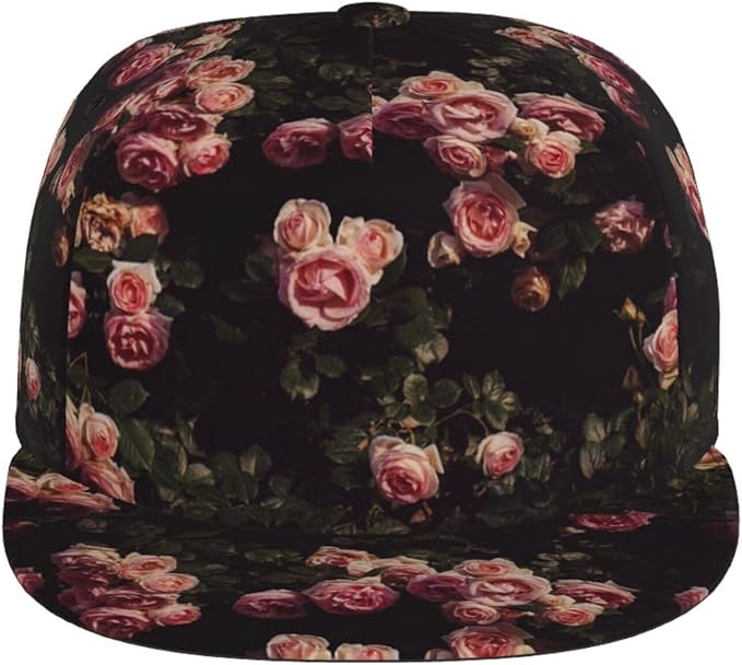 Rose Baseball Cap Adjustable Flower Baseball Caps Womens Hat Rose Flower Baseball Hats for Women Outdoor