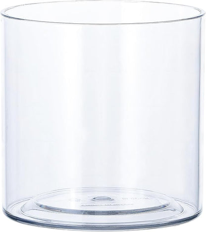 Clear Acrylic Vase for Centerpieces 3.9x3.9 Inch Cylinder Wide Mouth Vase for Flowers, Home Decorative, Office, Wedding Party