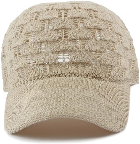 FASHIXD Knit Mesh Baseball Cap for Women - Breathable Summer Trucker Hat