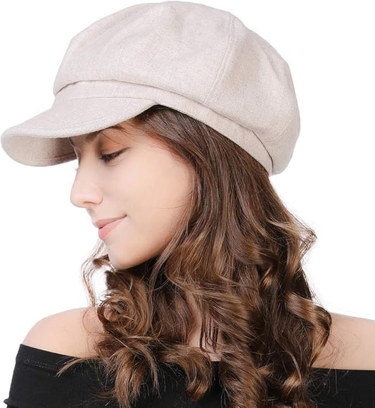 Comhats Wool Fashion Newsboy Hats for Women Winter Warm Pageboy Cabbie Cap Beret