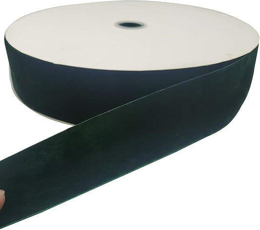 10 Yards Velvet Ribbon Spool (Dark Green, 2")