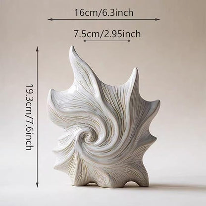 Small Ceramic Flower Vase for Home Decor - Cute Starfish Decorative Vase for Home Decor,White Ceramic Vase for Flowers,7.6 Inch Modern Vases for Ideal Shelf Decor Table Living Room Décor