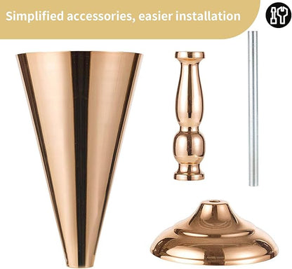 NUPTIO Tabletop Metal Wedding Flower Trumpet Vase Table Decorative Centerpiece Artificial Flower Arrangements for Anniversary Ceremony Party Birthday Event Aisle Home Decoration (10 x M, Gold)