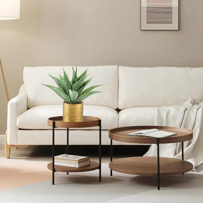 Large Faux Agave Plant Artificial Aloe Vera Plant Fake Succulent Plants in Pot Realistic Agave Plant Artificial Potted Plants for Home Living Room Table Office Desk Bathroom Indoor Decor(Brushed Gold)