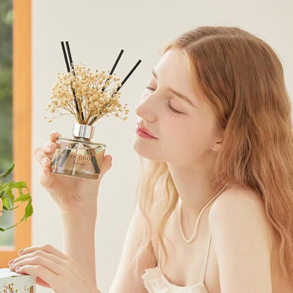COCODOR Preserved Flower Reed Diffuser/Cedar Wood/6.7oz/1Pack / Home Fragrance Scent Essential Oil Stick Diffuser for Bedroom Bathroom Home Decor