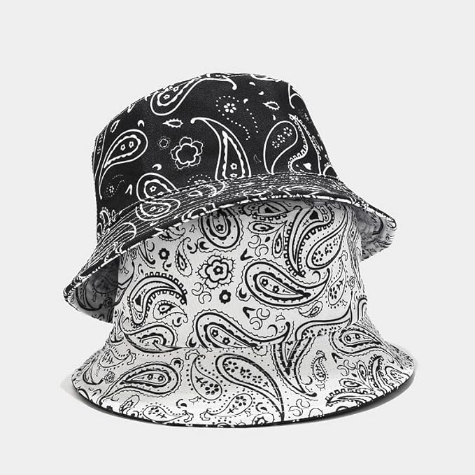 Quanhaigou Bucket Hat for Men Women,Packable Reversible Printed Sun Hats,Fisherman Outdoor Summer Travel Hiking Beach Caps