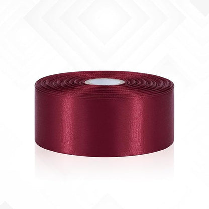 30 Yards Wine Red Ribbon 1-1/2 Inch, Dark Red Satin Ribbon for Gift Wrapping, Flower Bouquet, Crafts, Halloween, Christmas, Wedding and Eternal Roses