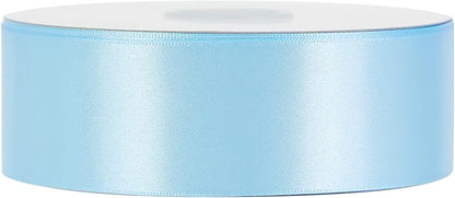 MEEDEE Blue Satin Ribbon 1-1/2 Inch Blue Ribbon Lux Double Faced Satin Ribbons by 50 Yards Polyester Satin Ribbons for Crafts, Weddings, Flower Bouquet, Holiday Decorating