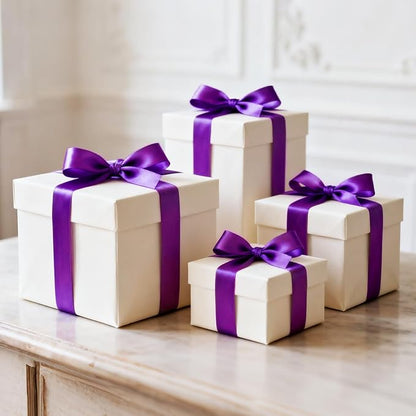 NESCCI 100 Yards Ribbon,1-1/2 Inch Purple Satin Ribbon,Single Face Satin Ribbons,Perfect for Gift Wrapping,Wedding Decoration,Handmade Bows,Wrapping Bouquet and More