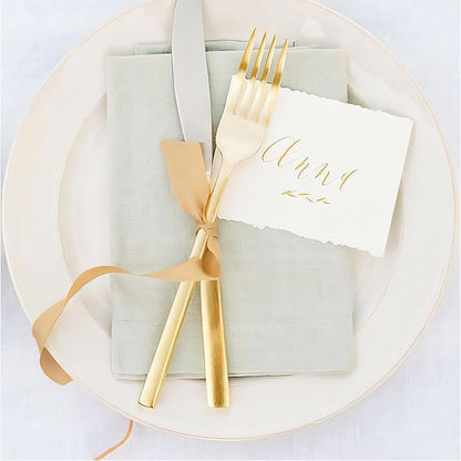 Double Face Gold Satin Ribbon 1/4 inch X 50 Yards Polyester Gold Ribbon for Gift Wrapping Very Suitable for Weddings Party Hair Bow Invitation Decorations and More