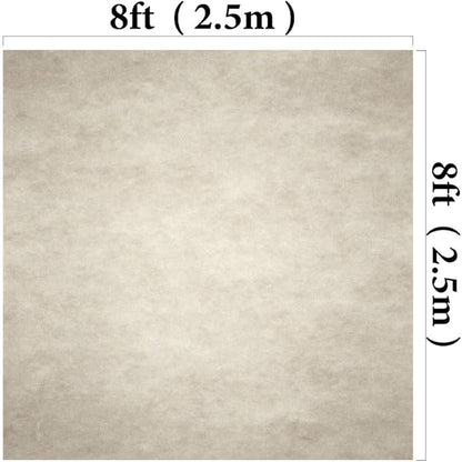 8ft(W) x8ft(H) Ivory Photo Backdrop Microfiber Absract Photo Studio Background for Photographers Headshots Old Master Photo Props