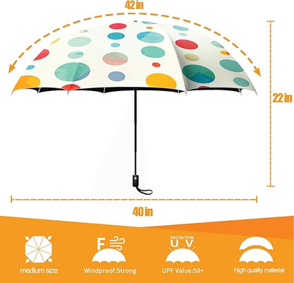 Small Compact Travel Automatic Folding Umbrella for Women, Portable Lightweight, Rain, Wind, UV Sun Shade