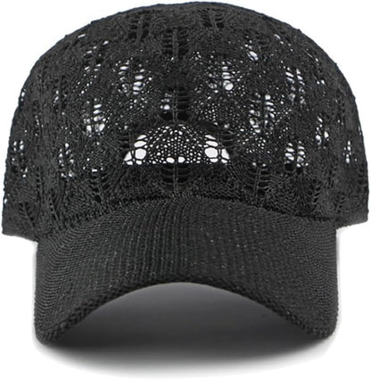 FASHIXD Knit Mesh Baseball Cap for Women - Breathable Summer Trucker Hat