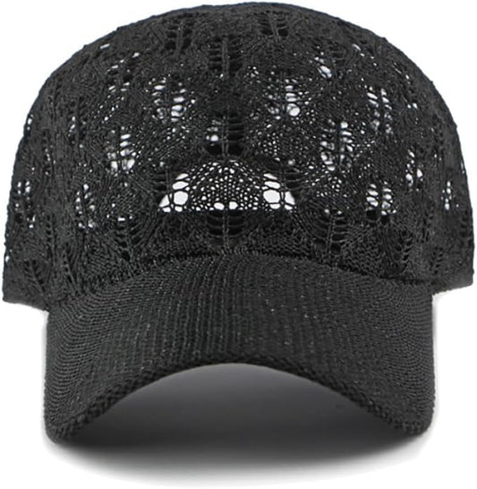 FASHIXD Knit Mesh Baseball Cap for Women - Breathable Summer Trucker Hat