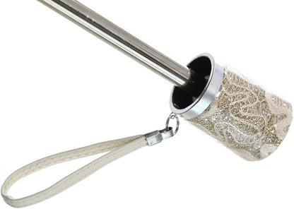 LCY Embroidered Lace Double-deck Anti-UV Parasol Sun/Rain/Snow Folding Umbrella