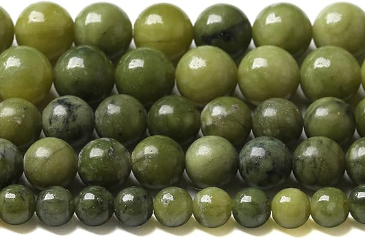 4MM 88PCS Natural Stone Chinese Green Jade Loose Beads for Jewelry Making DIY Bracelet Necklace 1 Strand