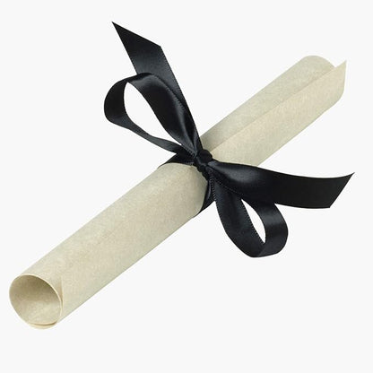 Satin Ribbon 5/8 Inch Black Double Faced - 25 Yards for Gift Wrapping DIY Bows Crafts Bridal Bouquet Cutting Ceremony Sewing Christmas Wedding Baby Shower Decoration Humphrey's Craft