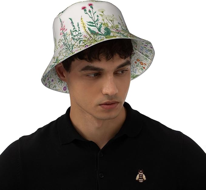 Hat Reversible Fisherman Hats Double Sided Wearing for Women Men Boys Girls