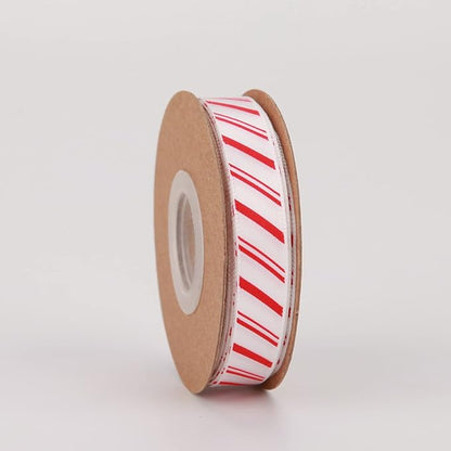 4 Rolls Total 40 Yards Red Striped Ribbon 3/8 Inch Christmas Candy Cane Ribbons Use for Christmas Gift Wrapping, Party Decoration,All Crafting and Sewing (3/8inch, red)