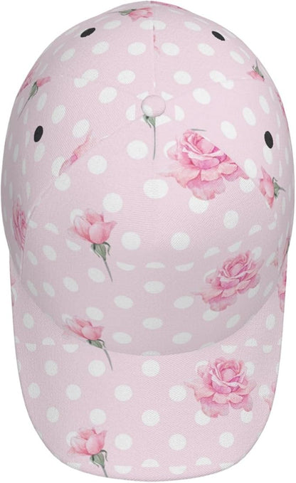 Rose Baseball Cap Flower Snapback Cap for Women Hats Floral Baseball Hat Women's Baseball Caps