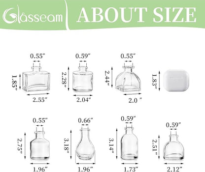 Glasseam Clear Glass Vases for Centerpieces: Mini Flower Vase Set 28Pcs Bud Vases in Bulk - Modern Small Vases for Home Room Wedding Party Dining Table Center Decor