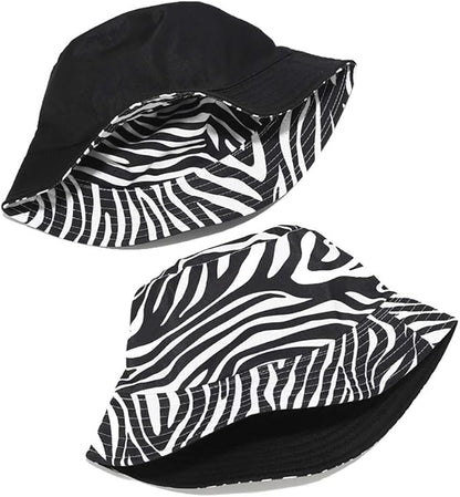 Malaxlx Unisex Bucket Hat Beach Sun Hat Aesthetic Fishing Hat for Men Women Teens, Reversible Double-Side-Wear