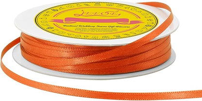 Double Face Torrid Satin Thin Ribbon 1/8 inch X 50 Yards Polyester Torrid Ribbon for Gift Wrapping Very Suitable for Weddings Party Hair Bow Invitation Decorations and More