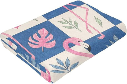 Flamingo Blanket Tropical Flamingo Throw Blanket Soft Cozy Fleece Fuzzy Stuffed Plush Flannel Animal Gifts for Girls Women Boys Kids Adults 40''x50''
