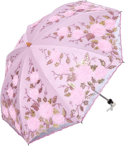 Honeystore Flower Lace Parasols for Wedding Party Lace Bridal Umbrella
