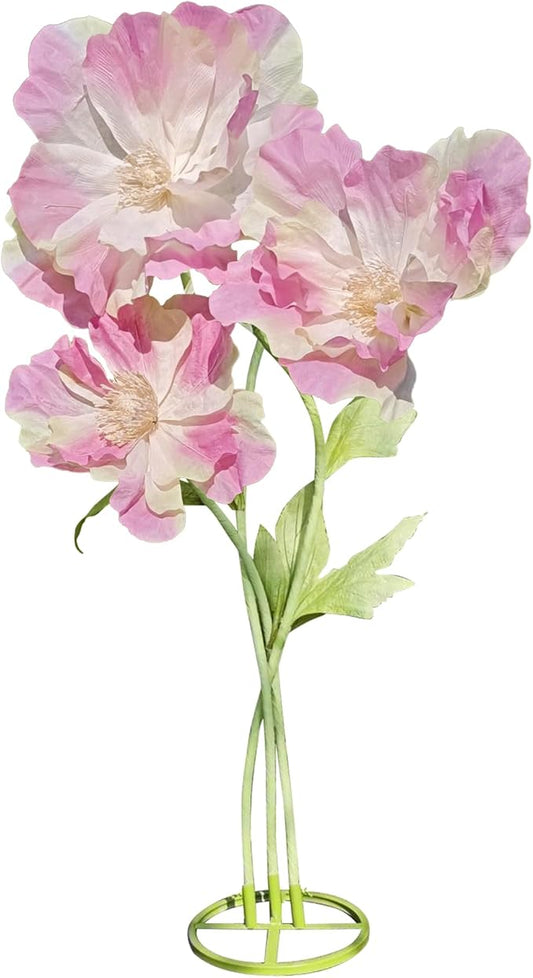 3pc Giant Flowers for Backdrop Wedding Reception Essential Decoration, Adjustable Big Flower for Decoration,Party Banquet Decor,Home Decor,Photographic Props,Shop Window Display (Pink)
