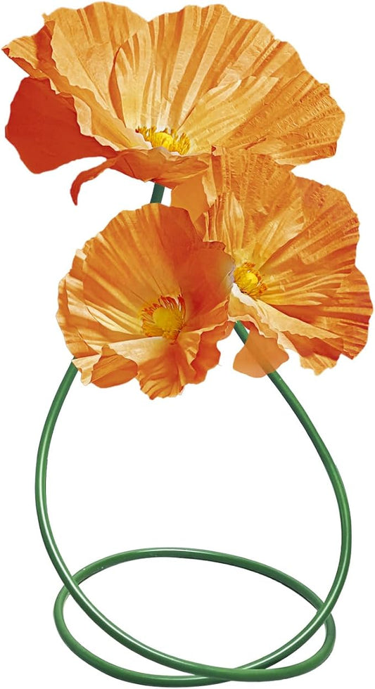 Artificial Giant Huge Flowers 3D Large Faux Floral Large Flowers Decor Adjustable Height for Wedding Birthday Party Shop Window Display Arrangement Event Decorations 3 Pack (Orange)