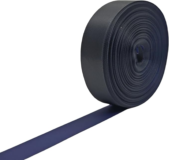 Ribbon 1 Inch, Black & Navy Two-Tone Double Faced Satin Ribbon for Gift Wrapping, Flower Bouquet, Bow, Hair, Wedding, DIY Crafts, Holiday Party Decorations, 30 Yards Total