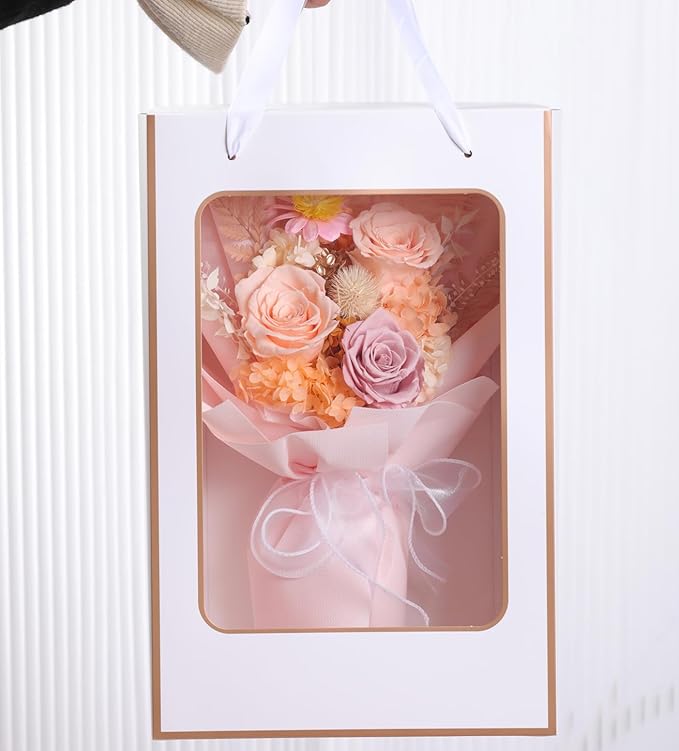 Lovenfold Flowers for Delivery,Preserved Flowers Bouquets,Champagne Rose Bouquets that Last 1-3 Years,Birthday Flowers Gifts for Women Mom Grandma Wife Friends