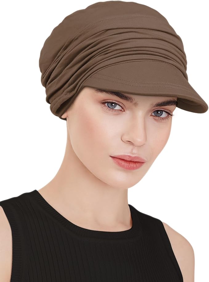 Chemo Headwear Viscose Newsboy Cap for Women Fall and Winter Hats