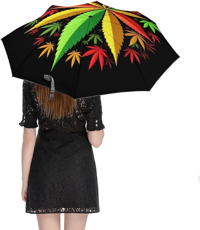 Fashion 3 Fold Sunny Rain Sunscreen Umbrella Portable Automatic Umbrella
