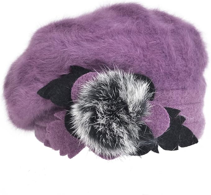 VECRY Women's 100% Wool Bucket Hat Felt Cloche Beret Dress Winter Beanie Hats