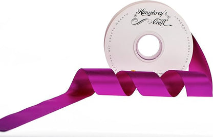 Humphrey's Craft 1-1/2 Inch Double Faced Satin Ribbon - 50 Yards, Violet Purple Thick Satin Ribbon for Crafts, Gift Wrapping, Decoration Christmas Tree, Bridal Bouquet,Wedding,DIY Bows,Sewing Hat.