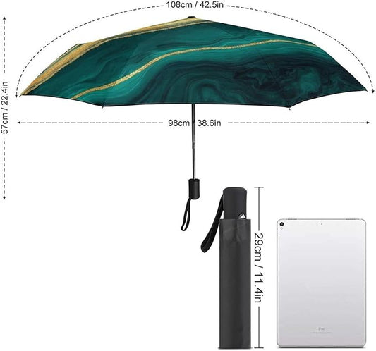 3 Fold Car Umbrella Folding Portable Automatic Umbrella Sunny Rain Sunscreen